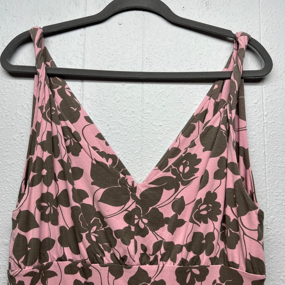 Garnet Hill Floral Babydoll Midi Dress Womens Large Stretch Fairy Cottagecore - Picture 9 of 15